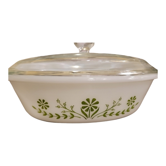 Vintage Glassbake J235 1Qt Casserole W/Lid & 1.5Qt Baker W/Lid 2 Primros… - Picture 5 of 10